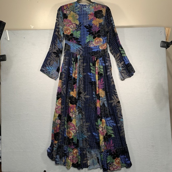 Johnny Was Lanai Burnout Beesley Dress - C33922A8 - XXS Boho Sheer Velvet - Picture 9 of 10